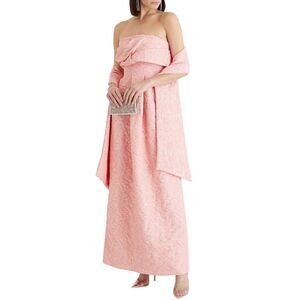Jonathan Simkhai Womens Ariana Strapless Draped Gown 4 English Rose - NWT $1195